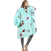 Catalonia Oversized Blanket Hoodie Sweatshirt, Comfortable Wearable Sherpa Pullover,Gift for Her