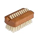 Redecker Natural Pig Bristle Travel Nailbrush with Oiled Pearwood Handle, 2-1/4-Inches
