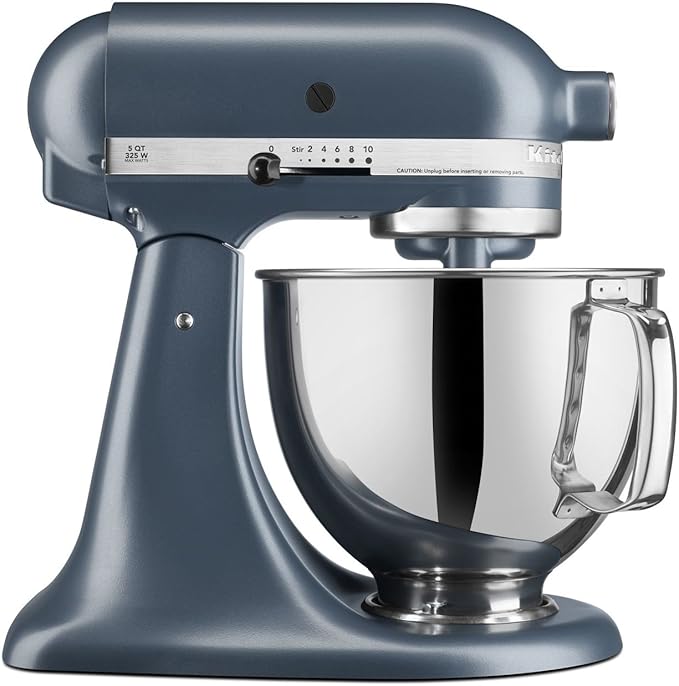KitchenAid KSM150PSBS Artisan Series 5Qt. Stand Mixer with Pouring Shield Blue