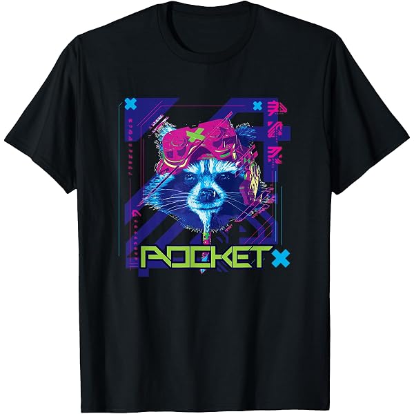 Marvel Guardians Of The Galaxy T-Shirt Uomo - Rocket Raccoon Distressed Headshot - Maglietta In Cotone, Manica Corta - 5