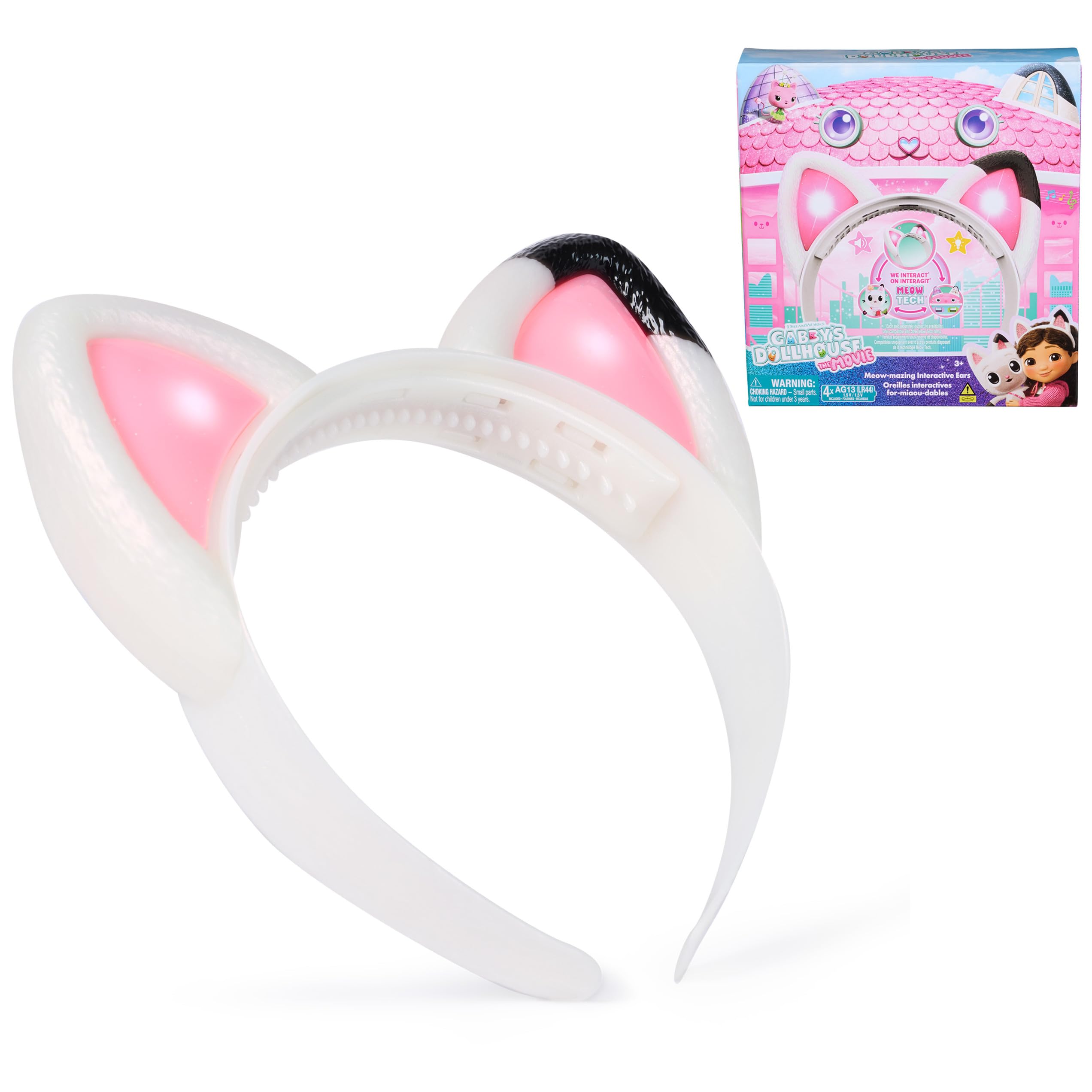 DreamWorks GABBY'S Dollhouse The Movie, Meow-Mazing Interactive Ears, Headband with Lights, Sounds & 3 Modes of Play, Kids Toys for Girls & Boys Ages 3 and Up