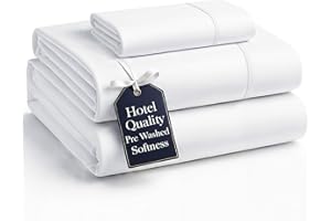 Twin Sheet Set 3 Piece - Oxygen Washed Ultra Soft Microfiber White Sheets - Double Brushed - 15 Inch Deep Pocket - Breathable