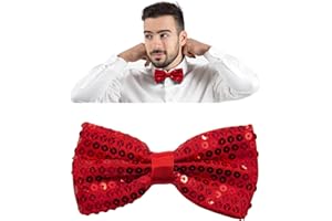 Mantieqingway Sequin Bow Ties for Men/Big Boys Pre-tied Adjustable Shiny Bow Tie Tuxedo Bowties for Banquet Party Wedding