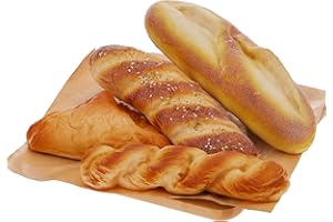 Woration 4pcs Artificial French Bread Set Fake Loaf Simulation Baguette Faux Pastries Food Model Display Home Kitchen Decoration Bakery Ornament