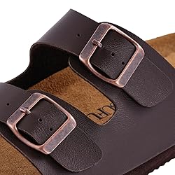 Unisex Cork Footbed Sandals with PU Leather