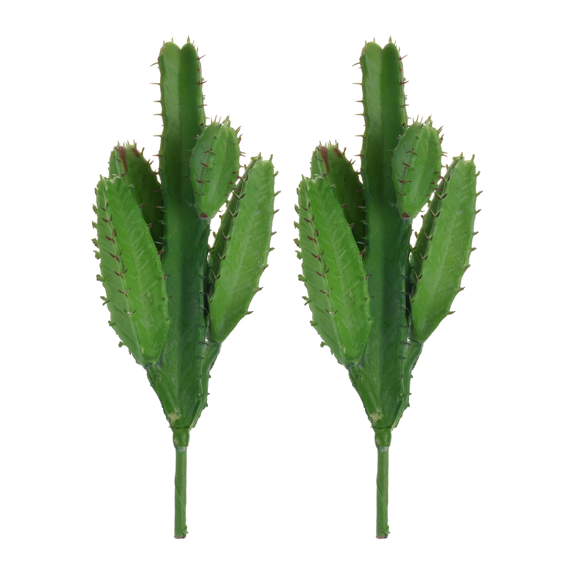 Photo 1 of Bluecell 2pcs Real Looking Artificial Cactus Plant DIY Material for Home Decoration Flower Arrangement