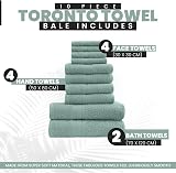 GC GAVENO CAVAILIA Towels Bale Set 10pc 100% Egyptian Cotton Duck Egg view 3