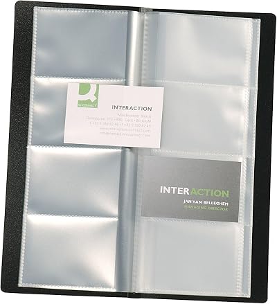 Q-Connect Polypropylene Name Card Holder 160 Cards Black