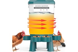 JELSVOP Hanging Heated Chicken Waterer, 3 Gallon Plastic Chicken Water Heater Heated Poultry Drinker, Detachable Legs, Winter and Summer Dual-use, Poultry Water Heater for Chicken Goose Duck - Dark Blue