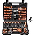70-Piece Magnetic Screwdrivers Set with Case, Precision Screwdriver Kit,Includes Slotted, Phillips,Torx,Hex, Square,Pozidriv,