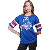Ultra Game Women's NFL Official Lace Up Tee Shirt Penalty Box