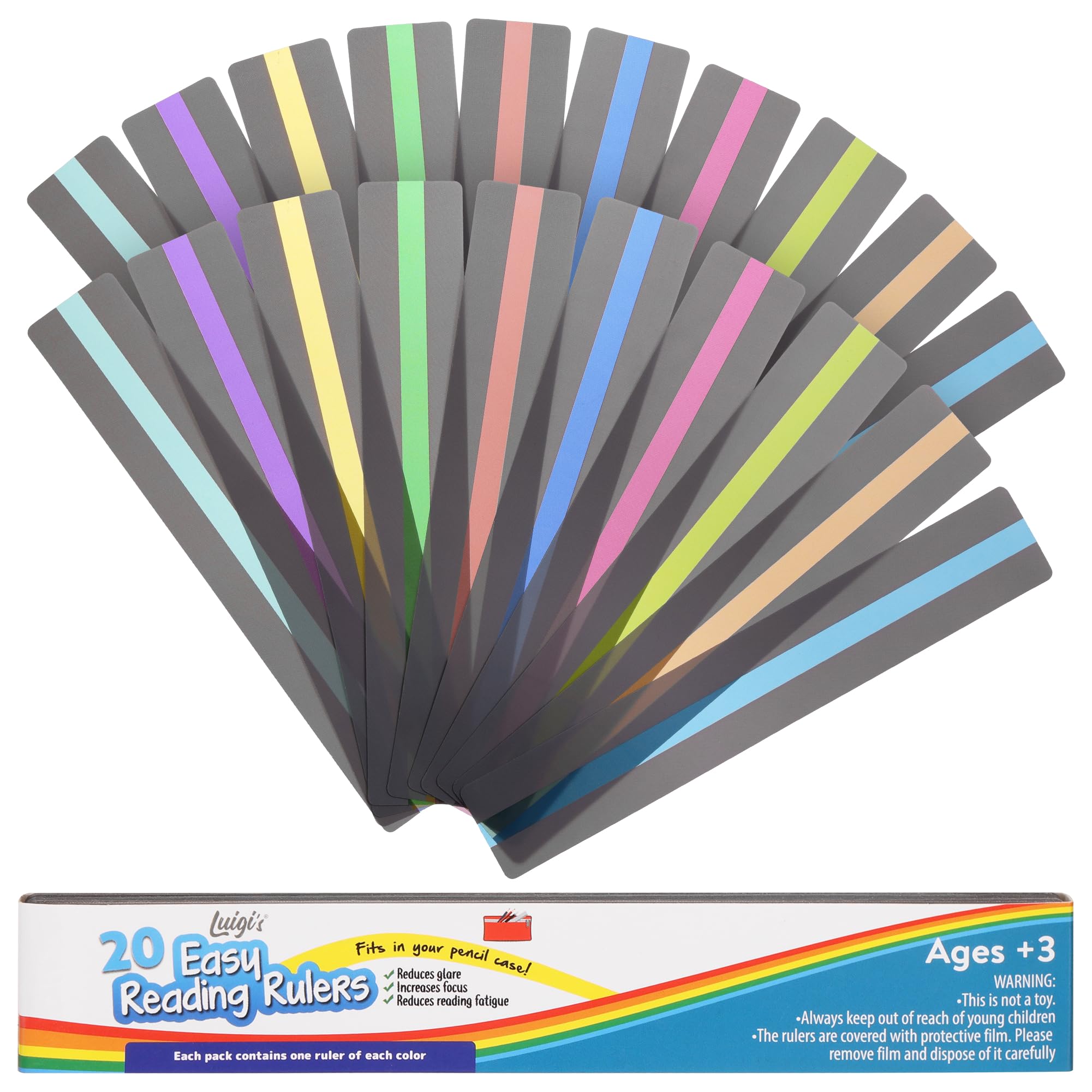 20 pcs reading stripe with wrapped paper+opp bag packing
