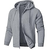 JMIERR Men’s Jacquard Plaid Hoodie Long Sleeve Drawstring Casual Hooded Sweatshirts Jackets with Pockets
