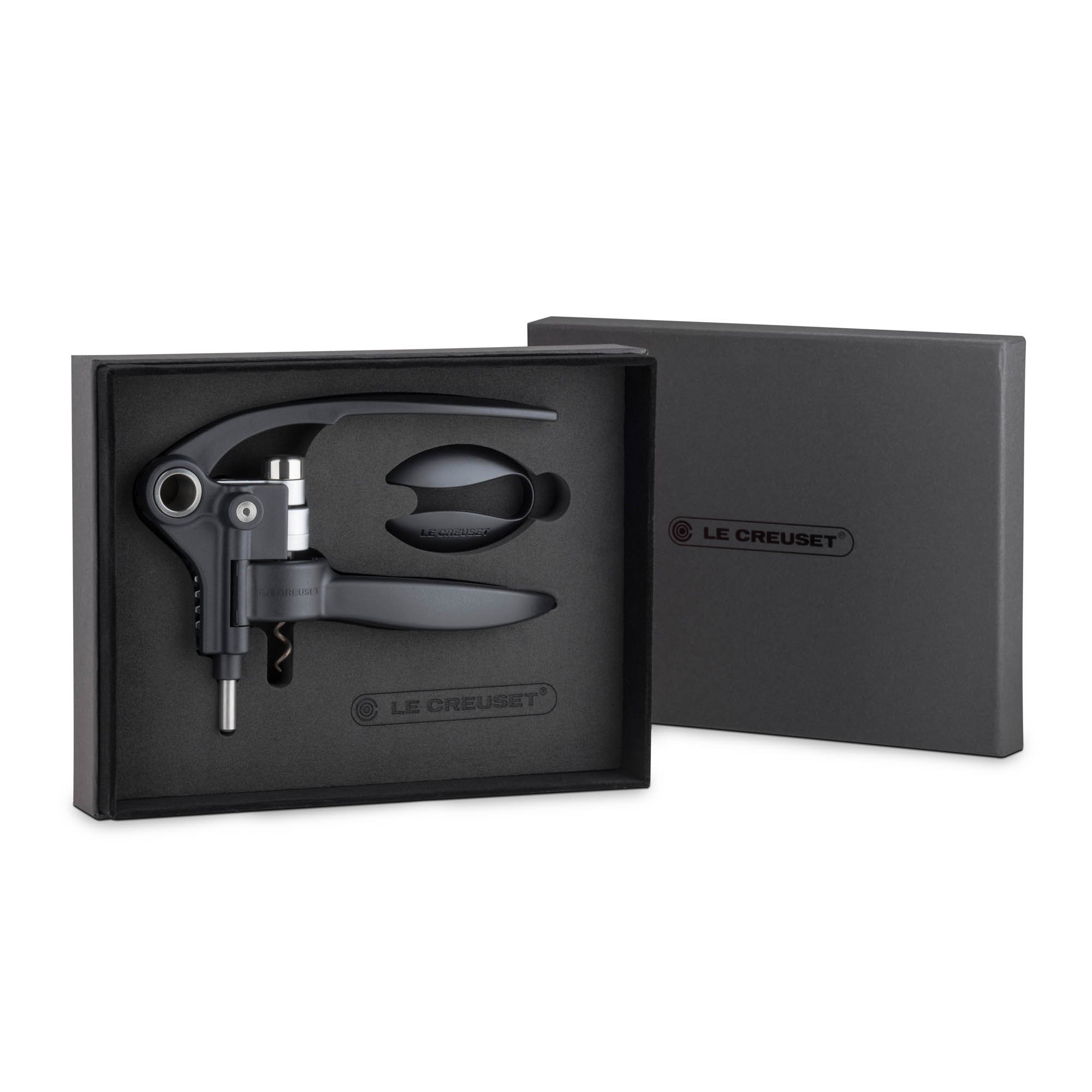 Le Creuset LM250LE-31 Lever and Foilcutter Gift Set, Black