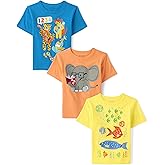 The Children's Place Baby-Boys and Toddler School Days Short Sleeve Graphic T-Shirts,multipacks