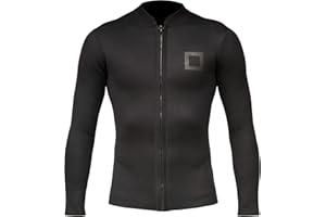 Surf Squared Men's Wetsuit Top Jacket 2mm or 3mm - Neoprene Long Sleeve for Warmth & Comfort, Extended Back Flap - Ideal for Surfing, Snorkeling & Watersports