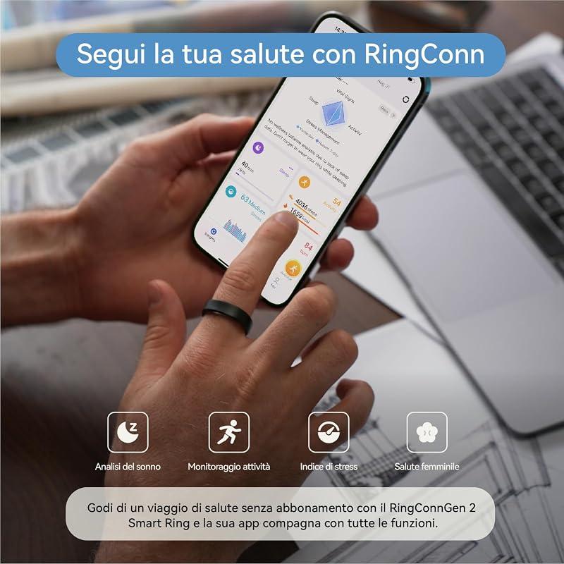 Gen 2 Anello Intelligente - Oro Reale - Taglia 8