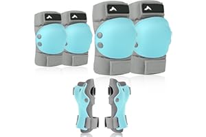 SAMIT Knee Pads Elbow Pads Ages 3-9 Toddler & 5-8 Kids, 6 in 1 Protective Gear Safety Set with Wrist Guard for Cycling Skateboard Roller Skating Scooter Bike Ski Sports Boys Girls