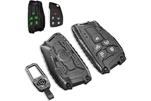 MOCHENT for GMC Heavy Key Fob Cover for 2022-2025 2026 Chevy Silverado 1500 GMC Sierra 1500, Metal Key Case for Chevrolet Tahoe 2024 2025 2026 Silverado Sierra 2500HD 3500HD Key Protector 5 Buttons