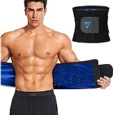 FUXERT Waist Trimmer Belt for Men & Women Waist Trainer Sweat Band for Stomach Weight Loss Workouts
