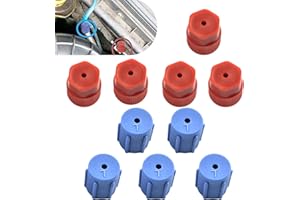 Sumjig 10 PCS Car A/C Seal Cover, Vehicle Air Conditioning Service Port Parts, Portable Design, Wear-resistant Performance, Universal Automotive AC System Accessories for Truck SUV Car (Multicolored)