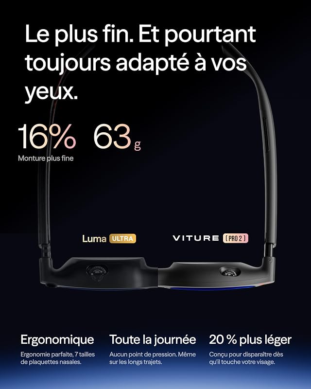 Pro 2 Lunettes XR/AR – UltraClarity 3.0 120 Hz, 1600 nits, 50° FOV — photo 4 sur 8
