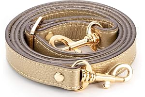 VanEnjoy Full Grain Leather Adjustable Crossbody Straps Replacement - 0.7” Wide, 25”-51” Long