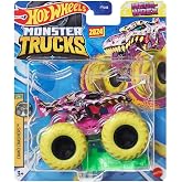 Hot Wheels Monster Trucks New for 2024 1:64 Scale (Mega Wrex 2/4 Camo Crashers)