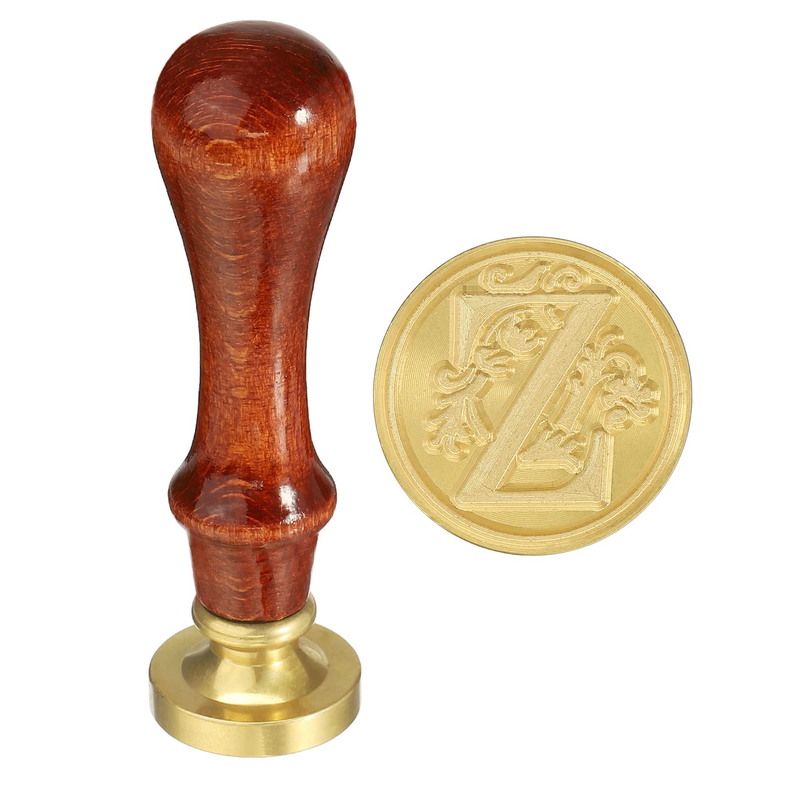 YOKIVE Alphabet Wax Seal Stamp, Letter Stamper with Removable Handle Head Decorate Postcards, Great for Festivals, Weddings (Golden, Red, Letter Z)