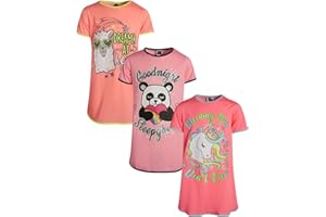 Angel Face Girls’ Nightgown Pajamas – 3 Pack Sleepwear Night Dress Sleep Shirt (4-14)