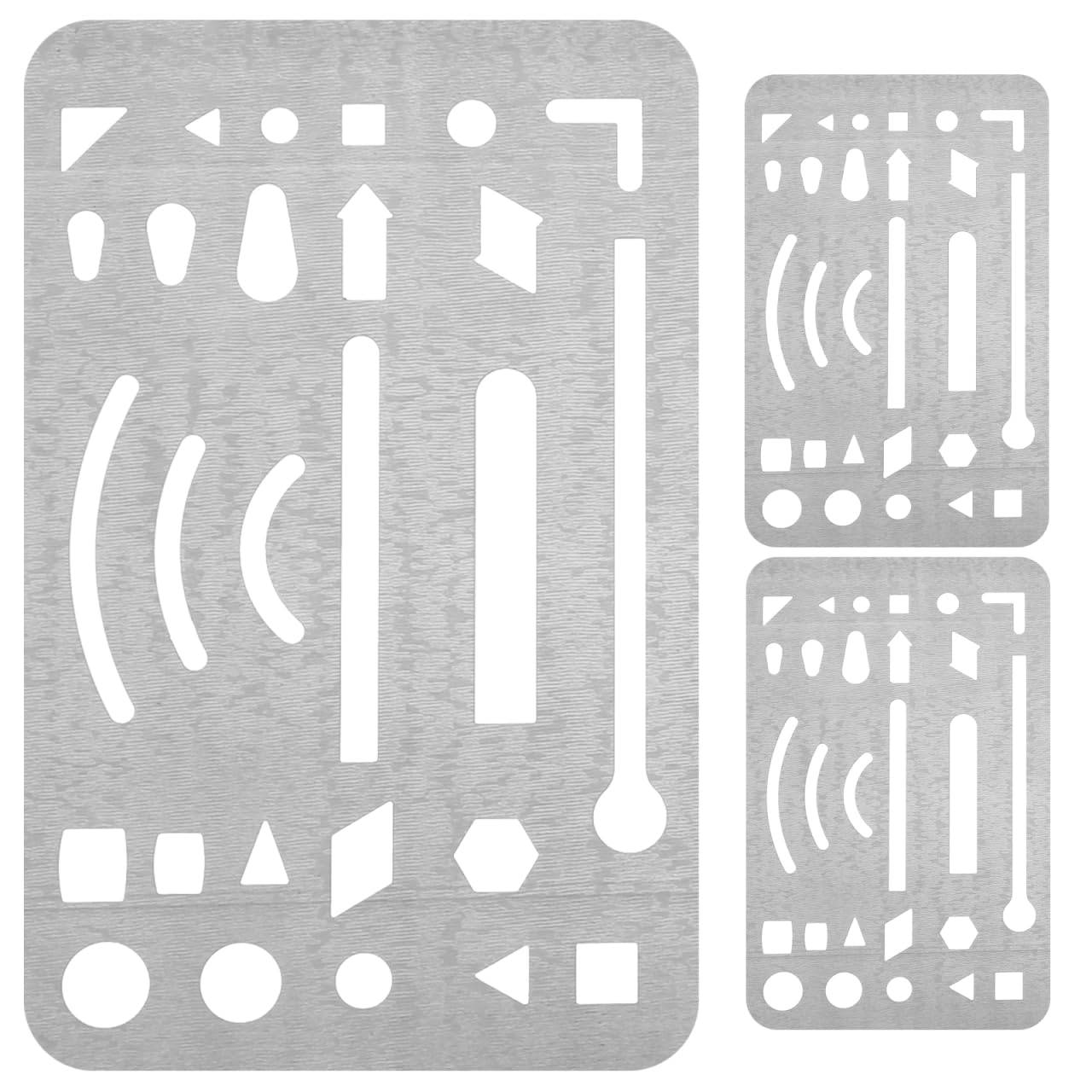 Gogogmee 3 Pcs Architecture Stencil Template Piercing Kits Pattern Drafting Tools Drafting Metal Drafting Eraser Shield Erasing Shield and Eraser Drawing Erasers Round Interior Design