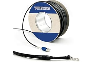 YUTIANHOME 1000ft/300m OD-5mm Industrial TPU OS2 LC to LC Outdoor Armored Fiber Optic Cable, Duplex Single Mode Fiber Patch Cable, 9/125um Uniboot LC Fiber with Pulling Eye Kit Installed on one end