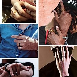 Men Costume Rings Stainless Steel Rings Size 8 Flat