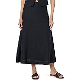 The Drop Womens Sicily Linen Midi Skirt