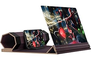 DIZAUL 16 inch Screen Magnifier for Smartphone – Mobile Phone 3D Magnifier Screen Expanders for Movies, Videos, and Gaming – Foldable Phone Stand with Screen Amplifier – Compatible with All Smartphones B3