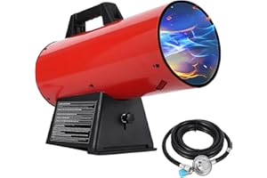 Garvee 60,000 BTU Forced Air Propane Heater, 10 ft Hose with Regulator Included, Portable for Garage, Shop, Jobsite, Construction Sites