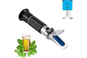 Brix Refractometer with ATC - Hobein Digital Handheld Refractometer for Beer Wine Brewing, Dual Scale-Specific Gravity 1.000-1.130 and Brix 0-32%, Hydrometer in Wine Making and Beer Brewing
