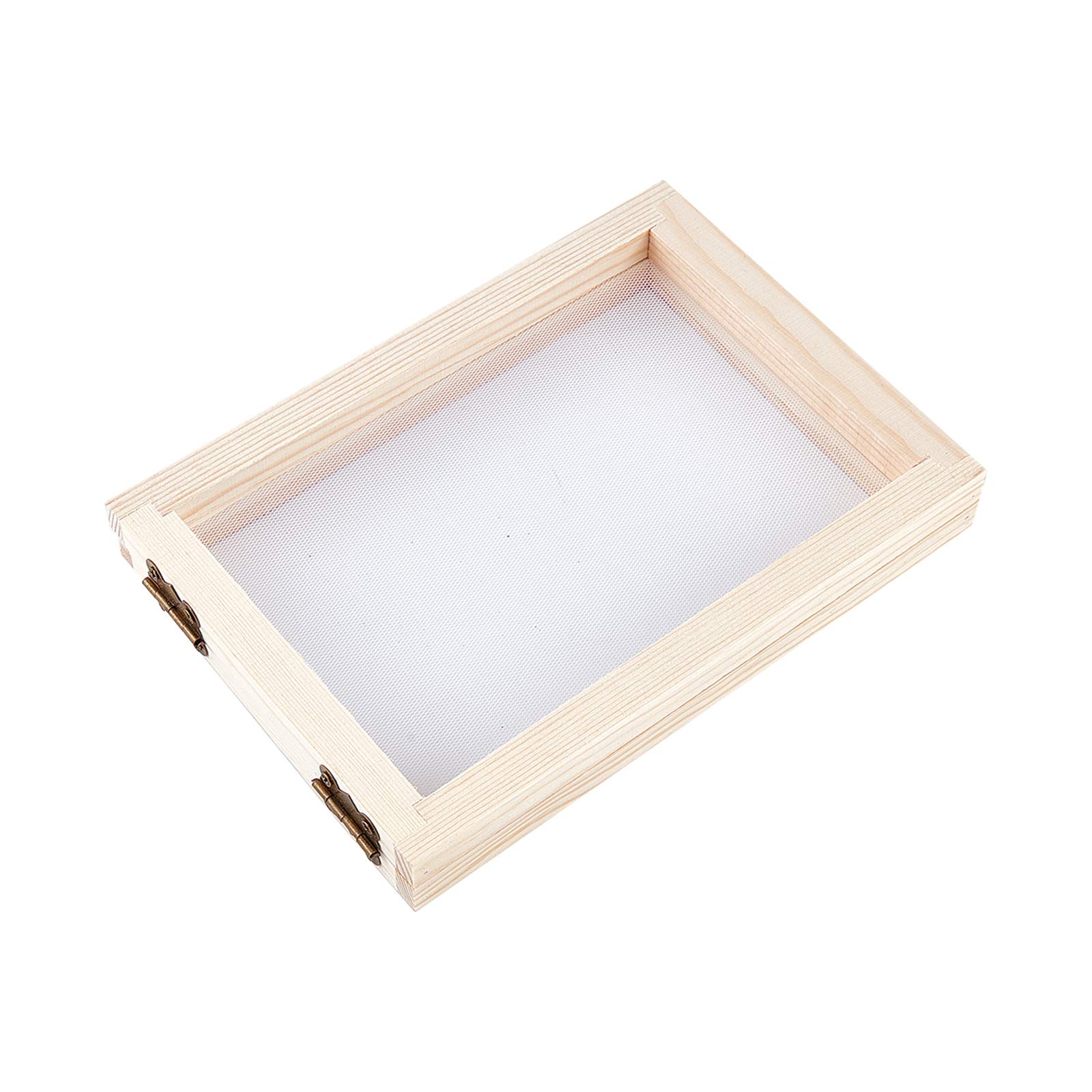 SUPERFINDINGS Wooden Paper Making Moulds Frame 18x12.7x2.3cm Screen Tool for Dried Flower Handcraft DIY Paper Crafts