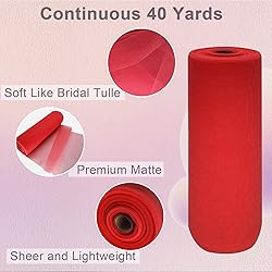 Red Tulle Fabric Roll Spool Bolt