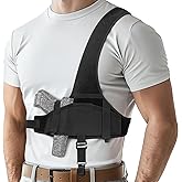 EZshoot Adjustable Gun Holster for Men & Women,Universal Concealed Carry Holster for Right and Left Hand,Chest Holster Compatible with Glock, Ruger, Sig, M&P Shield 9mm and More