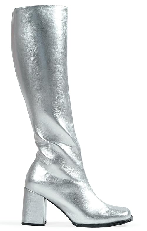 Ellie Shoes Women's Gogo Boot, Silver, 12 M US