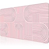 iCasso Pink Desk Matt for Desktop, Cute Desk Pad Mat, Large Mouse Pad, Anti-Slip Big Mousepad with Stitched Edges, Keyboard Pad for Computer(Pink)