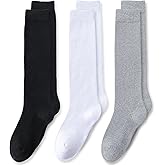EPEIUS Girls Knee High Socks Seamless Cotton School Uniform Socks Kids Boy Over the Calf Sock 3/5 Pack