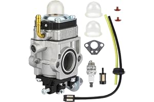 JWODO 300486 43cc Carburetor, Replacement Small Engine Carburetor Fits for Earthquake Tiller & Auger E43 MC43 MD43 WE43 Series, Compatible with Powermate & Southland PCV43 SCV43 Cultivator, SEA43 Auger