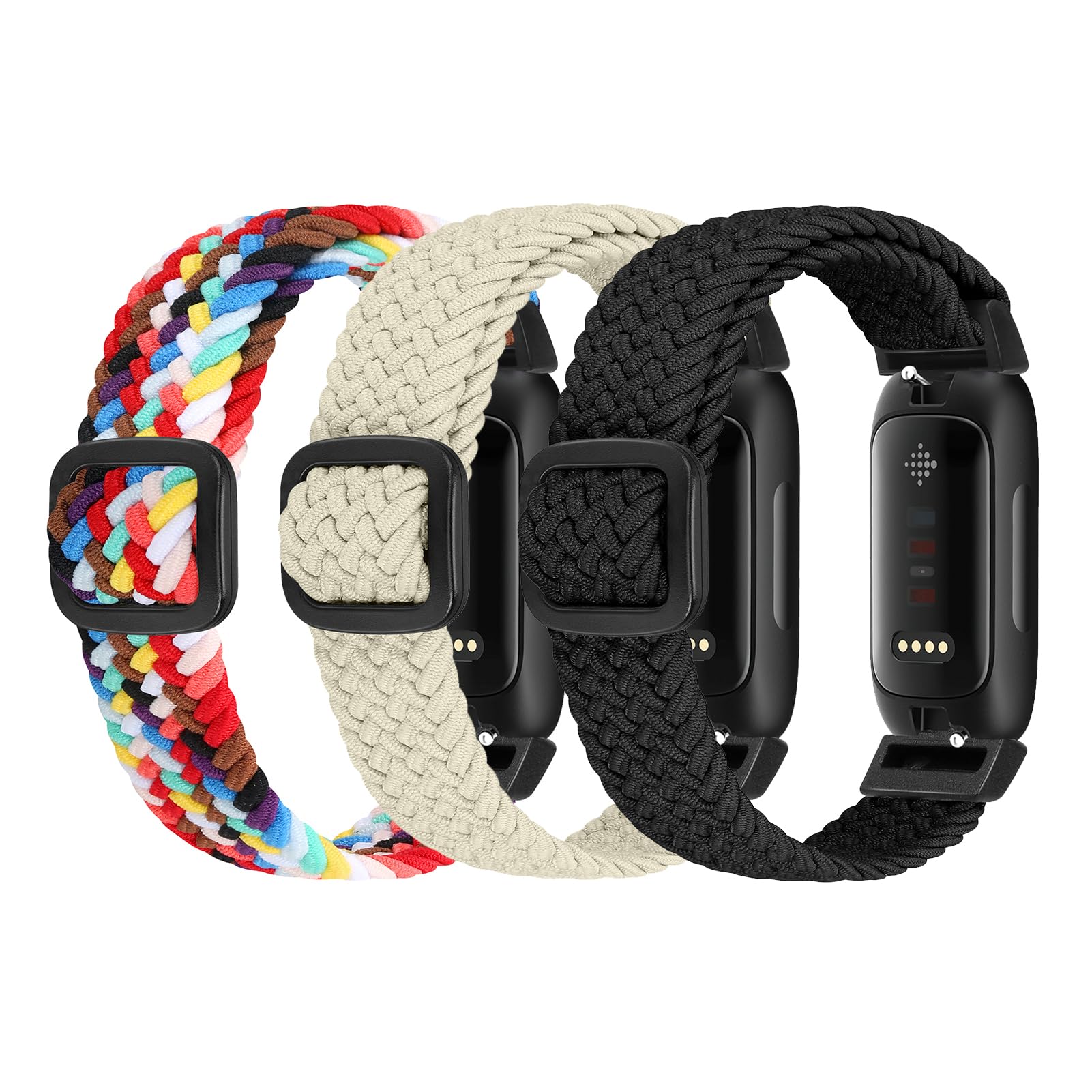 Ecogbd Elastic Nylon Replacement Strap Compatible with Fitbit Inspire 3/Inspire 2/Inspire/Inspire HR/Ace 3/Ace 2, Soft Fabric Adjustable Breathable Sport Wristband for Women Men