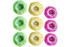 30 PCS Plastic Food Storage Covers, Reusable Stretch Plastic Wrap Bowl Covers, Elastic Alternative to Foil, for Family Outdoo