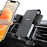 【Super Easy One Click】Car Phone Mount【1s Release】Phone Car Holder for Air Vent Reliable iPhone Car Mount Never Obstruct Drivi