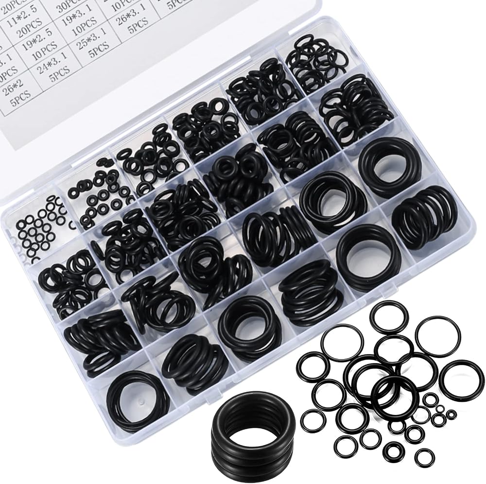 Newoutset 360 Pcs Rubber O-Ring Seal Assortment Kit 24 Sizes Plumbing Hydraulic