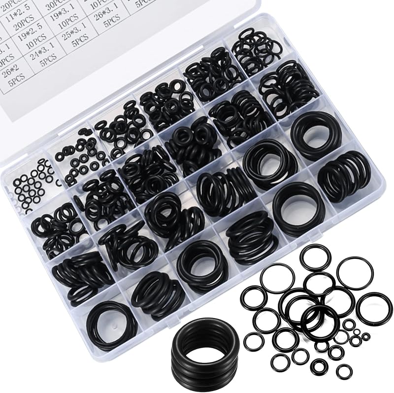 Newoutset 360 Pcs Rubber O-Ring Seal Assortment Kit 24 Sizes Plumbing Hydraulic