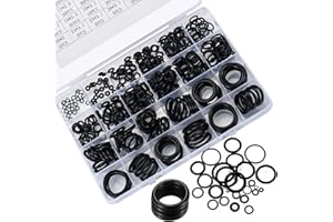 JMHNEWHOPE 360 Pcs O Ring Assortment Kit, Rubber Washer Orings, 24 Sizes Pressure Washer O Ring Kit for Hose, Faucet, Automotive, Air Gas Plumbing Sealing Repair O Rings, Black